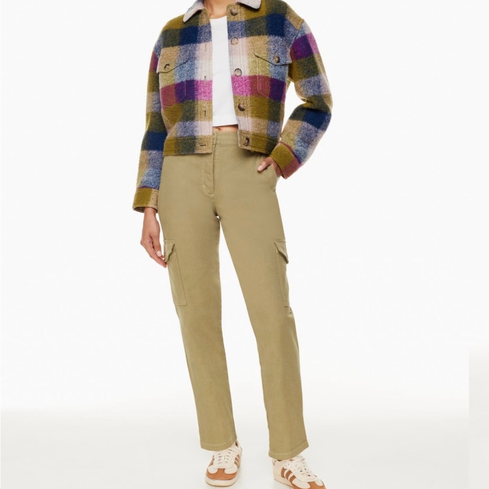 Aritzia Wilifred Free Button Fly Utility Pants in Tan